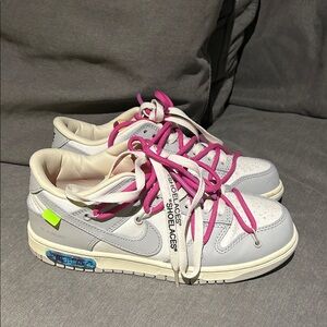 Colorful and grey sneakers